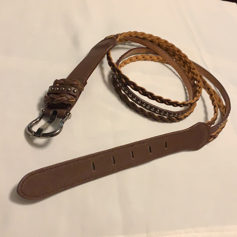 Braided & Studded 3 Strand Belt